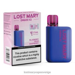LOST MARY DM600 X2 engångsvape blåbärssura hallon - Lost Mary Vape Sverige Pris 66JXT196