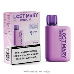 LOST MARY DM600 X2 engångsvape druva - Lost Mary Vape Billigt 66JXT186