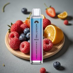 Hayati Pro Max 4000 Puffs Engångsvape Blå Hallon Tuggummi, 2ml/10ml, 1400mAh, 2%/5% Nikotin