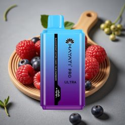 Hayati Pro Ultra 15000 Puffs Svartvinbär Bomullsgodis Blå Hallon 15000+ puffar 2×12ml 2%