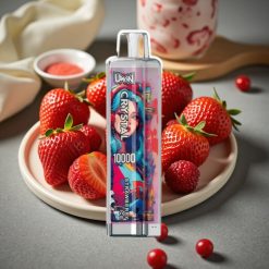 UWIN Crystal 10000 Puffs Jordgubb Is – 18ml, 10.000 puff, 5% nikotin, RGB-belysning