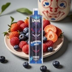 Uwin Shisha Hookah Crystal 20000 Puffs Blåbär På Is 0%-5% 22ml 650mAh Type-C Mesh
