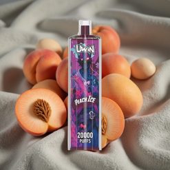 Uwin Shisha Hookah Crystal 20000 Puffs Persika Is 0% 2% 3% 5% Nikotin 22ml Typ-C Mesh