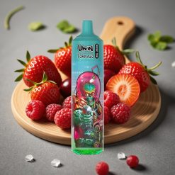 Uwin Tornado 35K Music Engångsvape Jordgubb Hallon Körsbär Is – 35 000 puff, 600mAh, Type-C