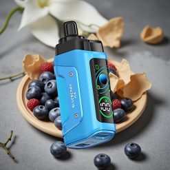 Razz Bar 45000 Puffs Disposable Vape Blåbärsglass – 45000 puff, 1.0 Ohm Mesh, Justerbar luftflöde