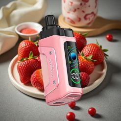 Razz Bar 45000 Puffs Disposable Vape Jordgubb Is – 45000 Puffar, Justerbar Luftflöde, 650 Mah