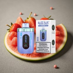 Razz Bar 50K Puffs Engångs Vape Jordgubb Vattenmelon Tuggummi – 50000 Puff, 1.0 Ohm, Typ-C