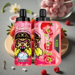 VapSolo VIKING 12000 Puffs Engångsvape Jordgubb Hallon Is – 22ml, 20/50 mg/ml, Type-C