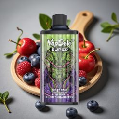 Vapsolo Super 15000 Puffs Blåbär Körsbär Tranbär – 40ml, 850mAh, Type-C