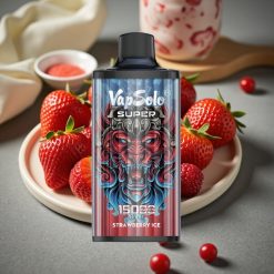 Vapsolo Super 15000 Puffs Disposable Vape Jordgubb Is – 40ml, 850mAh, Type-C